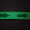 Fluorescent Caution Tape with Printing Arrow for Dark Surroundings Use