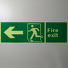 Fluorescent Caution Tape With Printing Fire Exit For Dark Surroundings Use